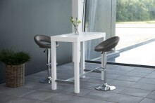 Barhocker >Plump< in Grau, Polyurethan, Stahl - 56x100x50cm (BxHxT)