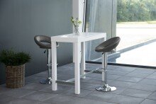 Barhocker >Plump< in Grau, Polyurethan, Stahl -...