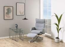 Satztisch >Katrine< (3-teilig) in Klar, Glas - 50x55x50cm (BxHxT)
