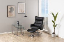 Satztisch >Katrine< (3-teilig) in Klar, Glas - 50x55x50cm (BxHxT)