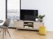 TV-Board >Marte< in Eiche weiss pigmentiert, MDF - 180x55x44cm (BxHxT)