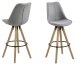 Barhocker >Dima< (2er-Set) in Grau - 48,5x111,5x55 (BxHxT)