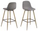 Barhocker >Wilma< (2er-Set) in Grau, Stoff - 46,6x101x51cm (BxHxT)
