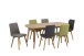 Esszimmerstuhl >Arosa< (2er-Set) in Grau, Stoff - 42x90x43cm (BxHxT)