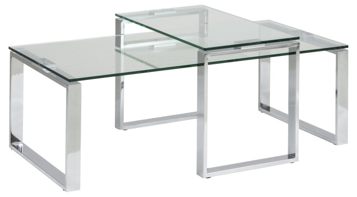 Satztisch >Katrine< in Klar, Glas - 115x45x69cm (BxHxT)