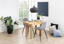 Polsterstuhl >Wilma< (4er-Set) in Grau, Stoff, Stahl - 44,5x84x56cm (BxHxT)