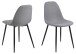 Polsterstuhl >Wilma< (4er-Set) in Grau, Stoff, Stahl - 44,5x84x56cm (BxHxT)