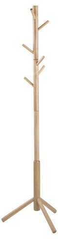 Kleiderständer >Bremen< in natürlich, Rubberwood - 51x176x45cm (BxHxT)
