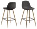 Barhocker >Wilma< (2er-Set) in Grau, Stoff - 46,6x101x51cm (BxHxT)