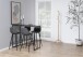 Barhocker >Wilma< (2er-Set) in Grau, Stoff, Stahl - 46,6x101x51cm (BxHxT)