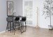 Barhocker >Wilma< (2er-Set) in Grau, Stoff, Stahl - 46,6x101x51cm (BxHxT)