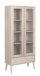 Standvitrine >Nagano< in Eiche weiss pigmentiert, MDF - 80x178x37cm (BxHxT)
