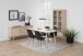 Standvitrine >Nagano< in Eiche weiss pigmentiert, MDF - 80x178x37cm (BxHxT)