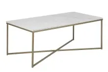 Couchtisch >Alisma< in weiss, Marmor - 120x46x60cm...