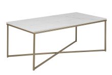 Couchtisch >Alisma< in weiss, Marmor - 120x46x60cm...