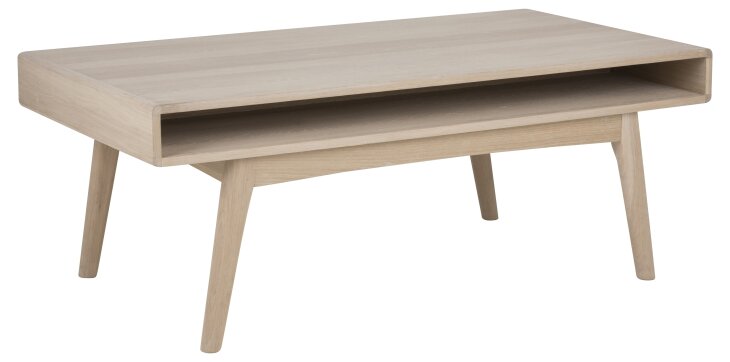 Couchtisch >Marte< in Eiche weiss pigmentiert - 130x50x70cm (BxHxT)