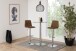 Drehhocker >Emu< in Braun, Polyurethan, Stahl - 40x110x48,5cm (BxHxT)