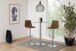 Drehhocker >Emu< in Braun, Polyurethan, Stahl - 40x110x48,5cm (BxHxT)