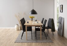 Esszimmerstuhl >Asama< (4er-Set) in schwarz - 43,5x95x57 (BxHxT)