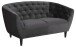 2-Sitzer >Ria< in Grau, Stoff, Rubberwood - 150x78x84cm (BxHxT)