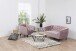 2-Sitzer >Ria< in dusty rose, Stoff, Rubberwood - 150x78x84cm (BxHxT)