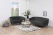 3-Sitzer >Ria< in Grau, Stoff, Rubberwood - 191x78x84cm (BxHxT)