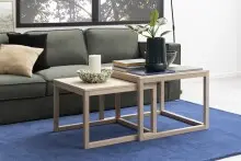Couchtisch >Cornus< in Eiche weiss pigmentiert -...
