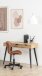 Schreibtisch >Neptun< in matt Wildeiche, matt schwarz - 110x77,1x50 (BxHxT)