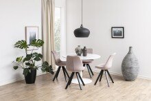 Esstisch >Tarifa< in weiss, Marmor, Stahl - 75x110cm (HxD)