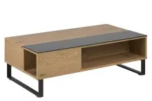 Couchtisch >Azalea< in schwarz, MDF, Stahl -...