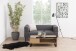 Couchtisch >Azalea< in schwarz, MDF, Stahl - 110x35x60cm (BxHxT)