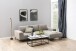 Satztisch >Bolton< in weiss, matt schwarz, Glas, Stahl - 100x43x55cm (BxHxT)