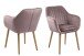 Armlehnstuhl >Emilia< in dusty rose, Stoff - 57x83x61cm (BxHxT)