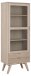Standvitrine >A-Line< in Eiche weiss pigmentiert - 72x190x42cm (BxHxT)