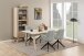 Standvitrine >A-Line< in Eiche weiss pigmentiert - 72x190x42cm (BxHxT)