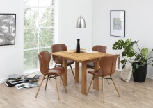 Esszimmerstuhl >Batilda -A1< (2er-Set) in Braun - 47x82,5x53 (BxHxT)