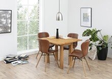 Esszimmerstuhl >Batilda -A1< (2er-Set) in Braun - 47x82,5x53 (BxHxT)