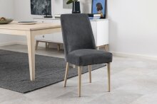 Polsterstuhl >Misty< (2er-Set) in anthrazit, Polyester - 47,5x95,5x63,5 (BxHxT)