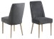 Polsterstuhl >Misty< (2er-Set) in anthrazit, Polyester - 47,5x95,5x63,5 (BxHxT)