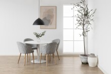 Esstisch >Ibiza< in weiss, MDF, Stahl - 74x110cm (HxD)