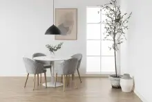 Esstisch >Ibiza< in weiss, MDF, Stahl - 74x110cm (HxD)