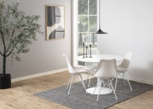 Esstisch >Ibiza< in weiss, MDF, Stahl - 74x110cm (HxD)
