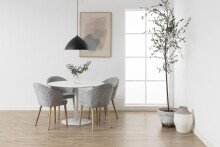 Esstisch >Ibiza< in weiss, MDF, Stahl - 74x110cm (HxD)