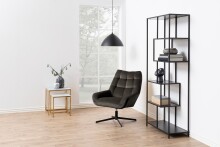 Satztisch >Alisma< in weiss, gold, Glas, Stahl - 45x50x45cm (BxHxT)