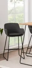Barhocker >Lisa< (2er-Set) in Grau, Polyester,...