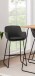Barhocker >Lisa< (2er-Set) in Grau, Polyester, Stahl - 52x100x53cm (BxHxT)