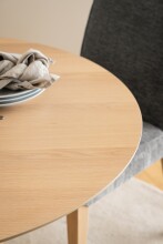Esstisch >I_Duncan< in Eiche matt weiss pigmentiert, MDF - 75x105cm (HxD)