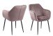 Armlehnstuhl >Emilia< in dusty rose, Polyester, Stahl - 57x83x61cm (BxHxT)