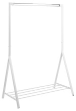 Garderobenständer >Brent< in weiss, Stahl - 117x165x59cm (BxHxT)