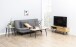 Schlafsofa >Faith< in Grau, Stoff, Stahl - 196x91x98cm (BxHxT)